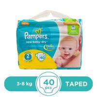 Pampers Taped 3 To 8kg - 40Pcs