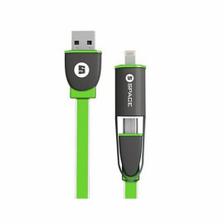 SPACE 2 in 1 Lightning/Micro Usb To Usb Cable CE404 Green