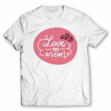 Love You Mom Printed Graphic T-Shirt