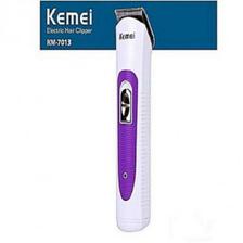 Kemei Km-7013 Rechargeable Electric Hair Clipper & Trimmer White & Purple