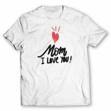 Mom I Love You Printed Graphic T-Shirt