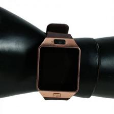 Digital Dial Smart Watch for Unisex Black and Gold
