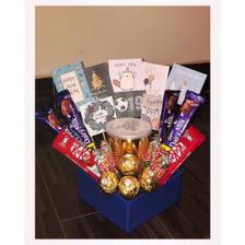 EXCLUSIVELY CHOCOLATES BASKET WITH LOVELY CARDS