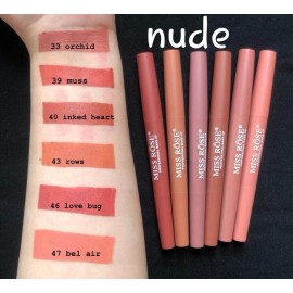 Miss Rose 2 in 1 Lipstick Nude Collection ( Pack of 6 )