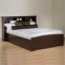 Lamination King Size Bed Brown