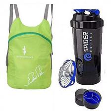 Smart Protien Shaker and Gym Bag Pack of 2