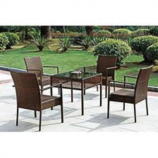 Cane Outdoor Sofa Set With 4 Chairs & Table IAS-029 Multicolor