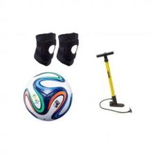 Pack Of 3Pcs Football Set With Free Pump & Pad Un-5681 Multicolour