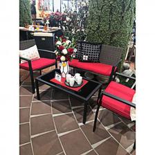 Cane Outdoor Sofa Set With 2 Chairs & Table IAS-031 Multicolor