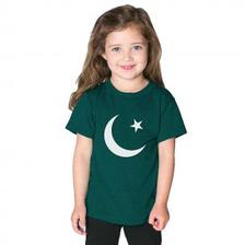 C-Tees Chand Sitara Pakistani T-Shirt For Kids Green CT-324 Green