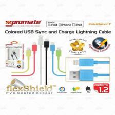 Promate Linkmate Lt Apple Mfi Lightning To Usb Charge And Sync Cable - Peach