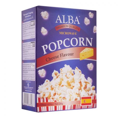Alba Popcorn, Cheese Flavour, 3x80g