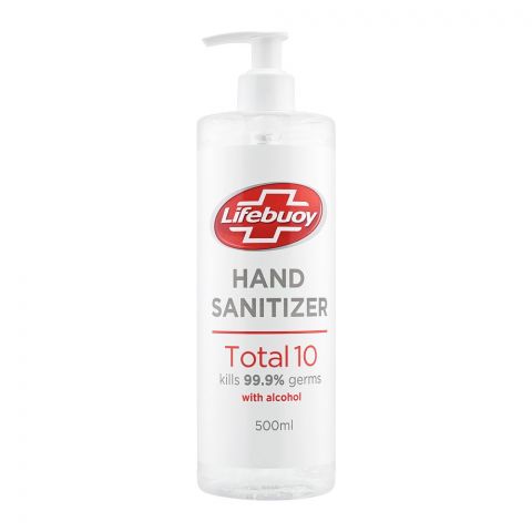 Lifebuoy Total 10 Hand Sanitizer, With Alcohol, 500ml