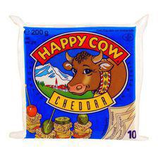 Happy Cow Cheddar Slice, 10-Pack, 200g