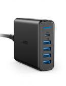 Anker PowerPort I PD with 1 PD & 4 PowerIQ Charger (Black)