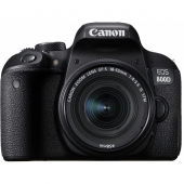 Canon EOS 800D 24.2 MP 18-55mm Lens Wi-Fi DSLR Camera - Black