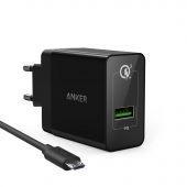 Anker PowerPort + 1 & Micro Cable Quick Charger 3.0 (Black)