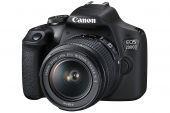 Canon EOS 2000D 24.1 MP 18-55mm Lens Wi-Fi DSLR Camera Black