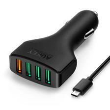Aukey Quad Port Car Charger with Quick Charge 3.0 