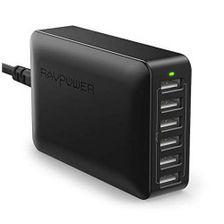 RAVPower 4 iSmart + 1 PD Desktop USB Charger