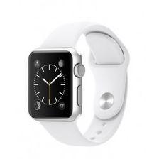Apple Watch 38mm silver aluminum case with white sport band