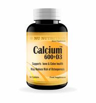 Nu Nutrition Calcium 600+D3 30 Tablets