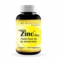 Nu Nutrition Zinc 50mg (Chelated) 30 Tablets
