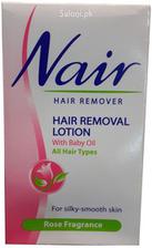 Nair Hair Removal Lotion With Baby Oil Rose Fragrance 120ml