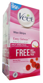 3-in-1 Bundle Veet Wax Strips  & Hair Removal Creams For Normal Skin