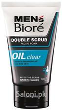 Men's Biore Double Scrub Oil Clear 100 Grams