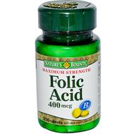 Natures Bounty Folic Acid 400mcg (250 Tablets)