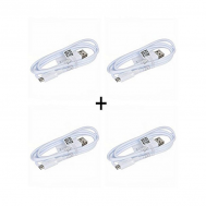 Samsung Pack Of 4 - Fast Charging Data Cable For Samsung - White By Singapore Moblie Accessories