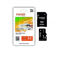 Faster 32GB Micro SDHC Memory Card with SD adapter - Class 10