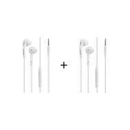 Samsung Pack Of 2 - Woofers Handsfree For Galaxy S5,S6,S7,S6 Edge,S7 Edge,S8,S8+,Note 3,4,5,7,8 - White