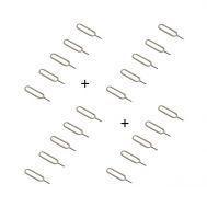 Singapore Mobile Accessories Pack Of 20 - Ejector Pins For Sim Card - Silver