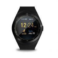 Y1 - Round Dial Smart Watch - Black