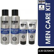 WBM Men Care Hair & Skin Care Gift Set With Face Wash, Gel, Dry Shampoo And Hair Spray- 4 Pack