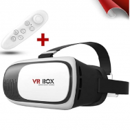 Virtual Reality 3D Glasses with Remote - Black & White