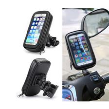 Universal Motorcycle Bike Bicycle Handlebar Mobile Holder With Cover For Protection From Rain