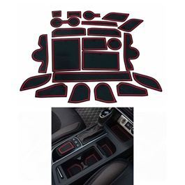 Hyundai Tucson PVC Interior Mats Red and Black - Model 2020-2021