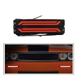 Flexible Daytime Running Lights Red And Black - Pair | Daytime Running Lights | Car Styling Led Day Light | DRL Lamp