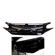 Honda Civic New X Style Grille - Model 2016-2021 | X Style Grille | Civic Grille | New Style Civic Grille | Latest Model Grille | Front Grille X Style Hood Mesh Upper Grill
