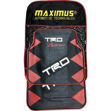 TRD Sportivo PVC Floor Mat Black and Red - Universal | Latex Mats