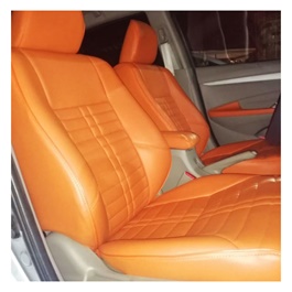 Honda City Leather Type Rexine Seat Covers Orange | Seat Covers | Universal Seat Covers | Leather Type Seat Covers