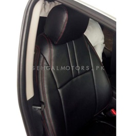 Toyota Yaris Japanese Leather Type Rexine Seat Covers Black - Model 2020 - 2021