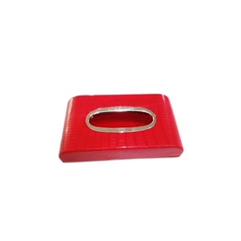 Car Tissue Box Carbon Fiber Red | Tissue Holder | Modern Paper Case Box | Napkin Container Tray | Towel Desktop