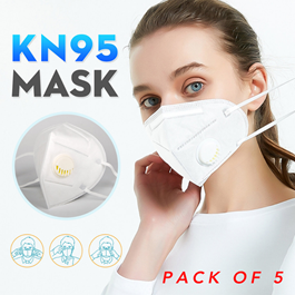 KN 95 Face Mask with Filter China - Pack of 5 - Protection against Coronavirus COVID 19 Virus Precaution Reusable Respiratory KN-95 KN95 Masks