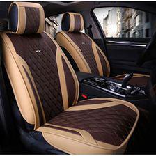 Japanese Leather Type Rexine Seat Covers Beige With Brown