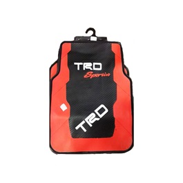 Universal TRD Sportivo New Style PVC Floor Mat Black and Red