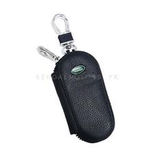 Land Rover Zipper Matte Leather Key Cover with Key Chain / Key Ring